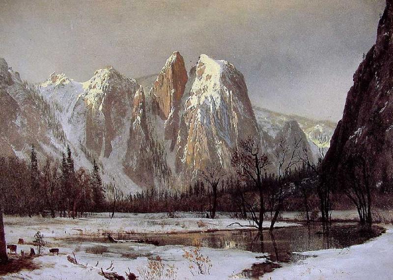 Albert Bierstadt Cathedral Rock, Yosemite Valley France oil painting art